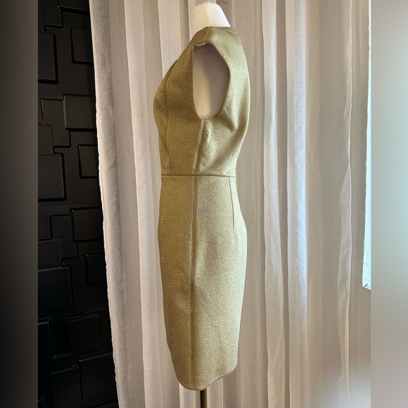 3.1 Philip Lim metallic gold glitter dress 2 - Picture 2 of 10